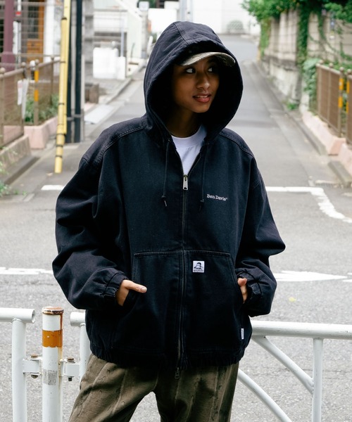 ベンデイビス ブルゾン フード 中綿 刺繍ロゴ パーカー ジャケット BEN DAVIS（ベンデイビス） ブルゾン アウター 「BEN DAVIS/ベン