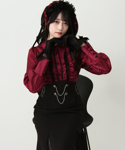 DearMyLove ワンピース ゴシック風レースフリルマーメイドレースアップ