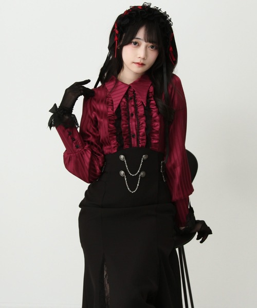 DearMyLove ワンピース ゴシック風レースフリルマーメイドレースアップ