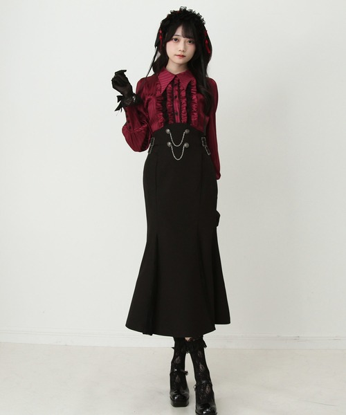 DearMyLove ワンピース ゴシック風レースフリルマーメイドレースアップ