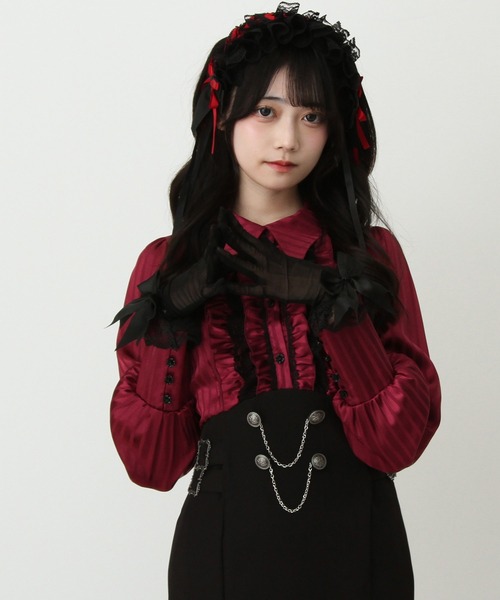 DearMyLove ワンピース ゴシック風レースフリルマーメイドレースアップ