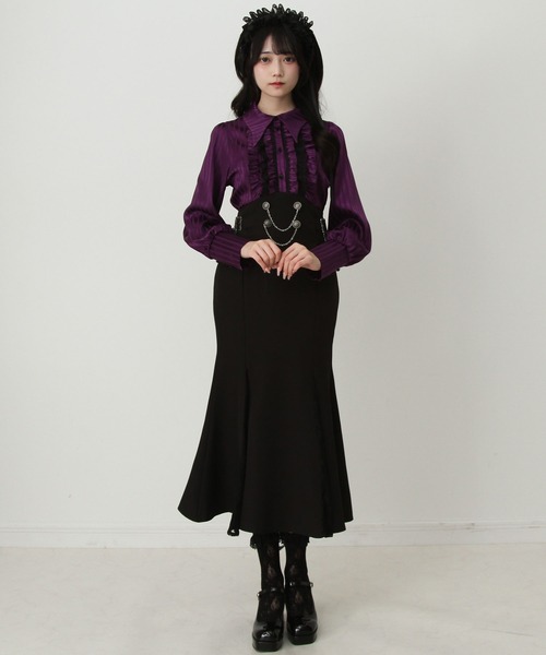 DearMyLove ワンピース ゴシック風レースフリルマーメイドレースアップ