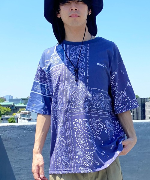 「RVCA」 半袖Tシャツ X-LARGE ブラック×ブラック メンズ_画像3