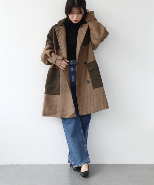 blanc basque（ブランバスク） コート アウター バレンシアチェック柄