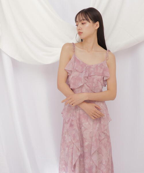 「JILL by JILL STUART」 キャミソールワンピース FREE ピンク レディース_画像3