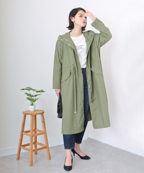 「libelle more」 「MARBLEWALTZ」トレンチコート M カーキ レディース_画像2