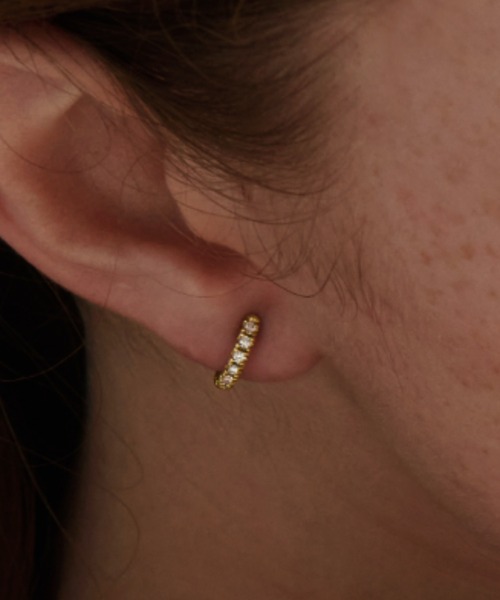 les bonbon（ルボンボン） ピアス 「les bonbon」K18 half diamond
