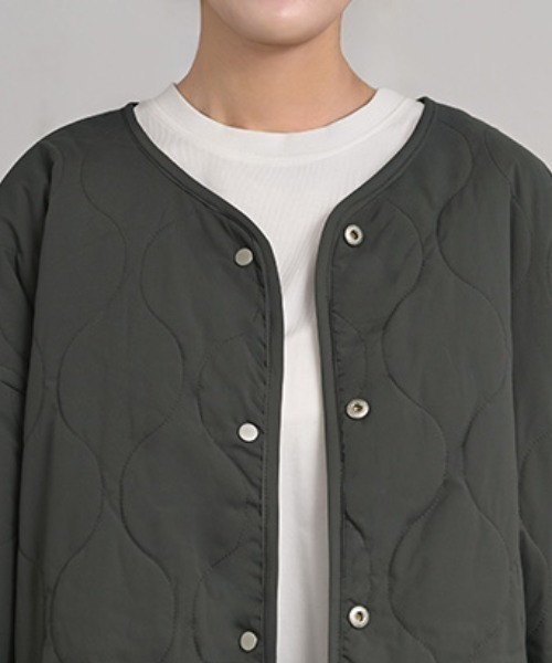 HUG.U（ハグユー） ノーカラーコート コート 極暖ボア × 撥水