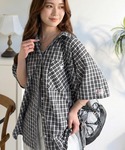 ブラウス シャツ 夏 半袖 「JaVaジャバコ...の詳細画像3
