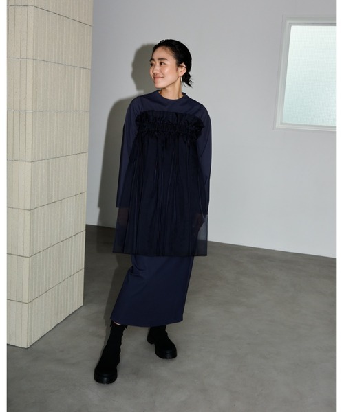 【金子綾 for emmi】ハイネックワンピースセット emmi ワンピース 「限定カラーあり」「金子綾 for emmi」ハイネック