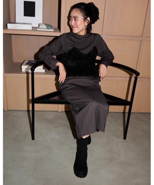 emmi ワンピース 「限定カラーあり」「金子綾 for emmi」ハイネック