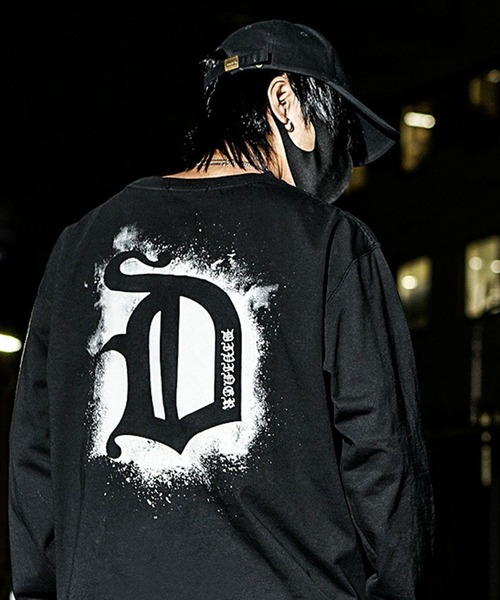 DIVINER（ディバイナー） tシャツ Stencil Logo L/STEE（ブラック 