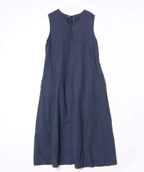 「coen」 ノースリーブワンピース L ネイビー レディース_画像2