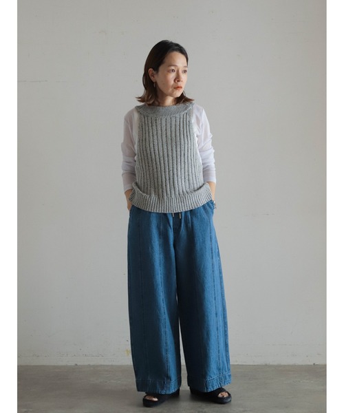 「FIL DE FER」 ニットベスト FREE ライトグレー レディース_画像4