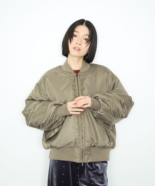 ブルゾン アウター 中綿MA-1ジャケット レディース : ZOZOTOWN Yahoo