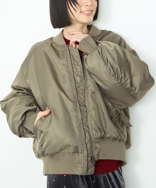 ブルゾン アウター 中綿MA-1ジャケット レディース : ZOZOTOWN Yahoo