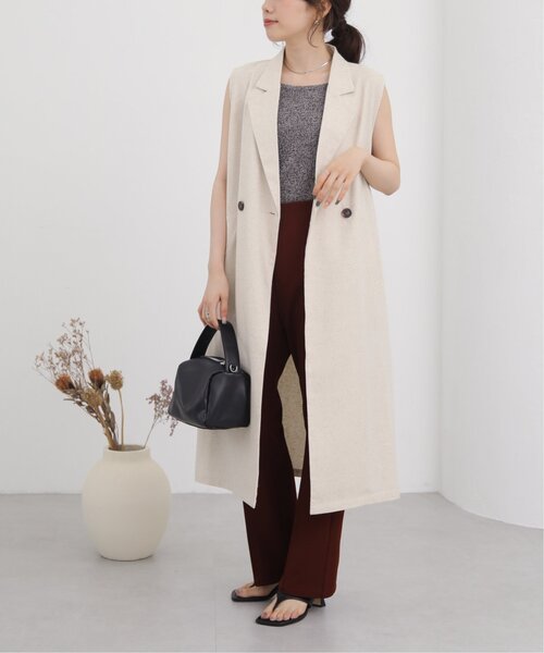 「RAY CASSIN」 ノースリーブワンピース FREE ベージュ レディース_画像3