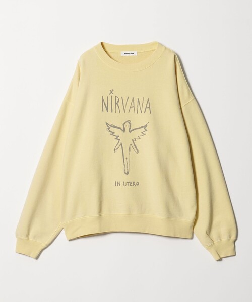NIRVANA windandsea グラフィックスウェット サンドベージュ NIRVANA（MAMMUT） トレーナー スウェット 「NIRVANA × monkey time