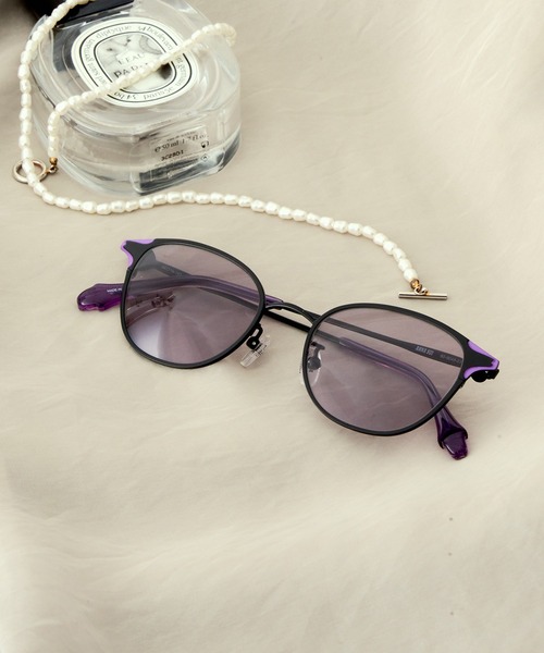 ANNA SUI サングラス メガネ アナスイ パープル 蝶 モチーフ 美品 ANNA SUI（アナスイ） 伊達メガネ メガネ 眼鏡 メガネ 60-9048
