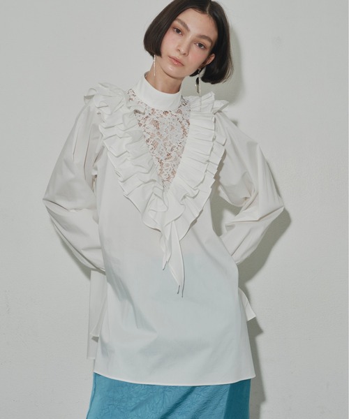 新品　LA BELLE ETUDE フリーブラウス LA BELLE ETUDE（ラベルエチュード） 「belle vintage」長袖ブラウス