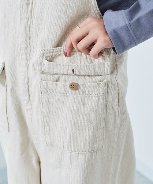 「cepo」 オーバーオール M オフホワイト レディース_画像3