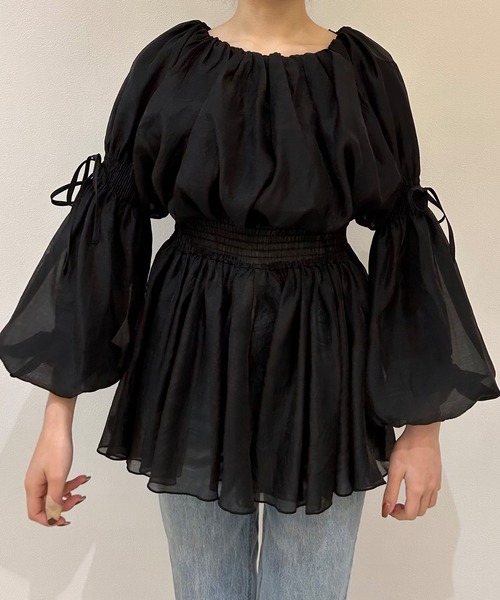 「JUNOAH」 長袖ブラウス X-LARGE アイボリー レディース_画像9