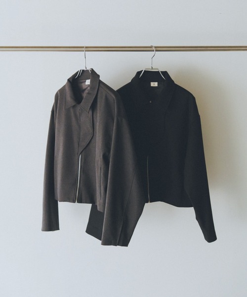 lit ブルゾン アウター Wool Like Short Zip Blouson レディース