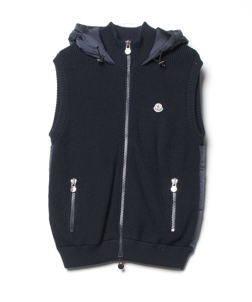 MONCLER ダウンベスト CASSIEL ネイビー MONCLER（モンクレール） ダウンベスト L ネイビー レディース