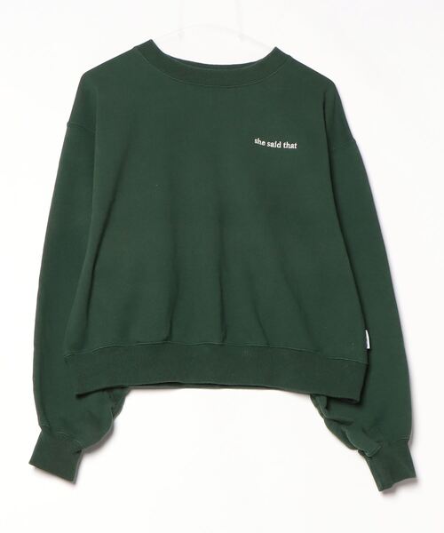 niko and…（ニコアンド） スウェットカットソー L グリーン レディース