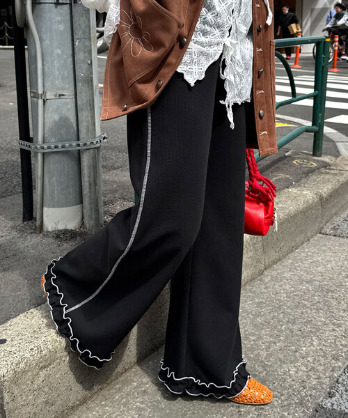 「HELLO.SANFRANCISCO」 イージーパンツ MEDIUM ブルー レディース_画像8