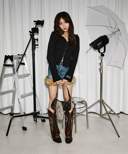 「sedacle girl」 「sedacle」長袖ニット SMALL レッド レディース_画像8