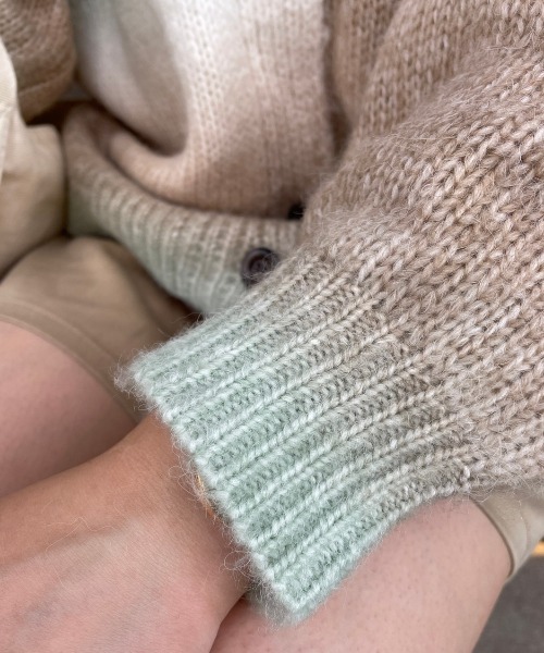 「nemne store」 ニットカーディガン MEDIUM ピンク レディース_画像6