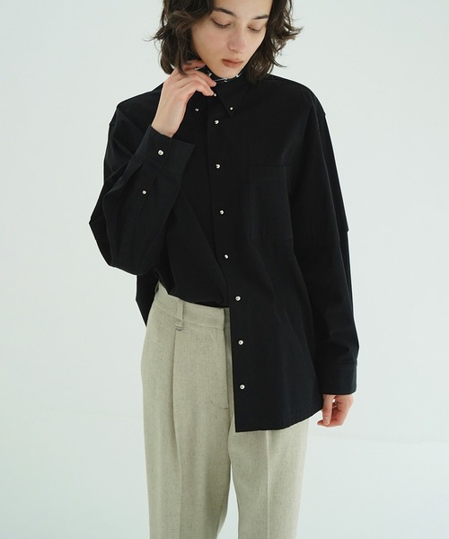 ブラウス シャツ JEWELRY OVER SHIRTS レディースの画像
