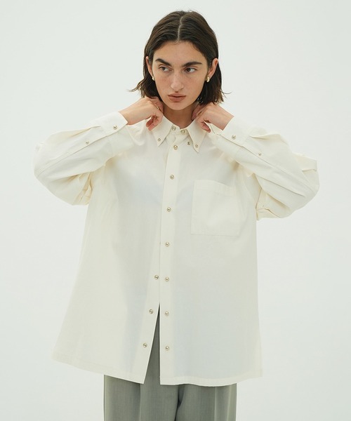 ブラウス シャツ JEWELRY OVER SHIRTS レディースの画像