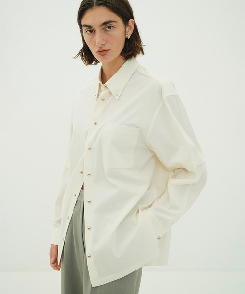 ブラウス シャツ JEWELRY OVER SHIRTS レディースの画像