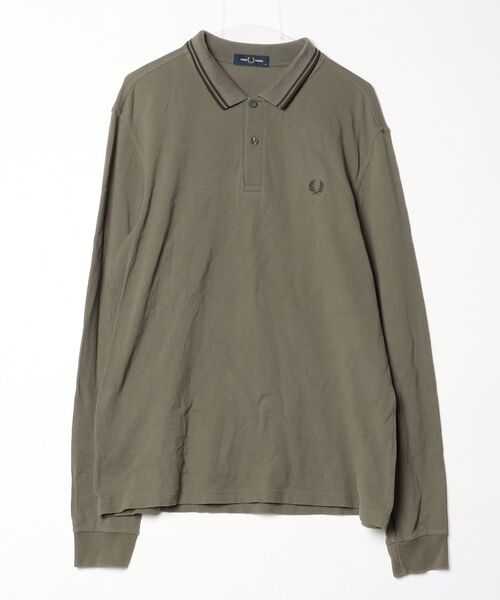 FRED PERRY（フレッドペリー） 長袖ポロシャツ X-LARGE カーキ
