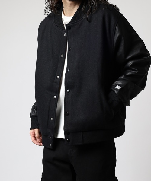 プロクラブ　スタジャン　2XL　ブラック　フェイクレザー PRO CLUB（プロクラブ） スタジャン バーシティジャケット メンズ