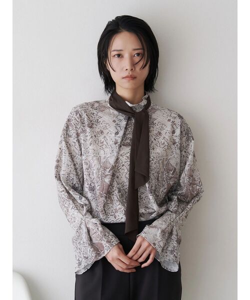 「TONAL」 長袖ブラウス MEDIUM ブラック レディース_画像3