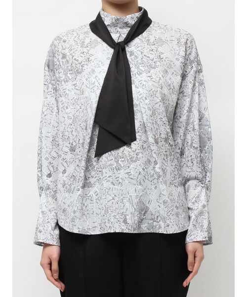 「TONAL」 長袖ブラウス MEDIUM ブラック レディース_画像4