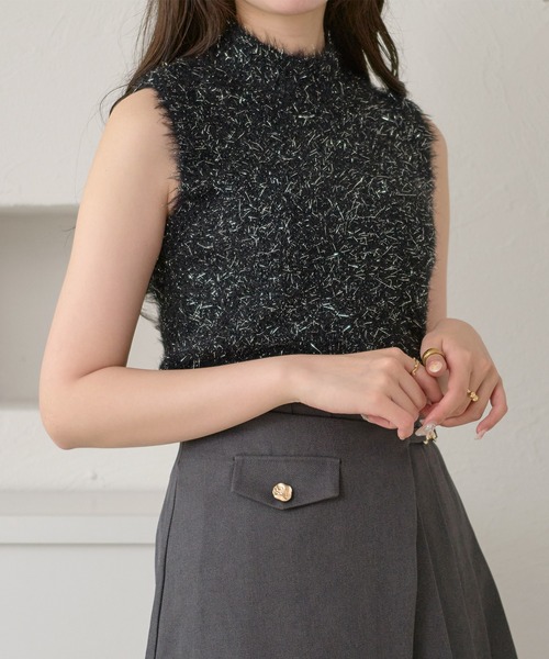 「Ambre Neige」 ニットアンサンブル FREE アイボリー レディース_画像9