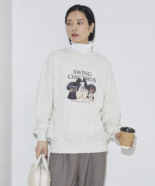 「Firsthand」 スウェットカットソー FREE チャコールグレー レディース_画像3