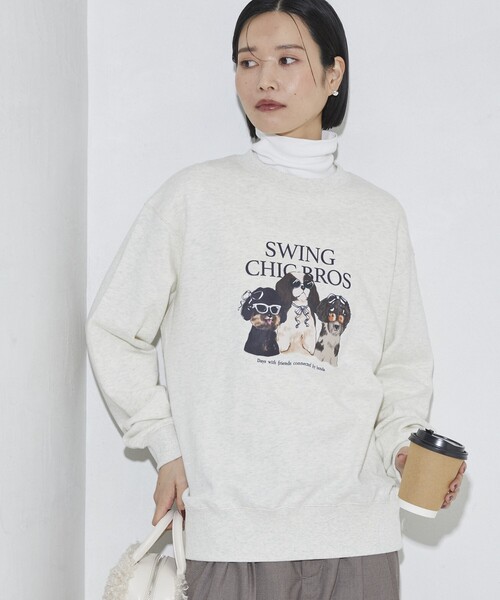 「Firsthand」 スウェットカットソー FREE チャコールグレー レディース_画像5