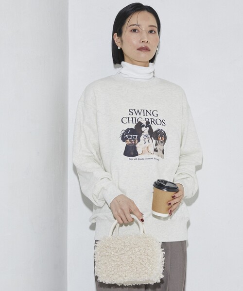 「Firsthand」 スウェットカットソー FREE チャコールグレー レディース_画像6