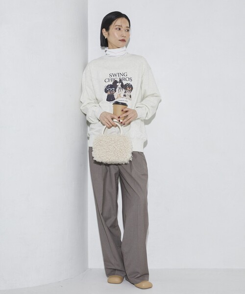 「Firsthand」 スウェットカットソー FREE チャコールグレー レディース_画像7