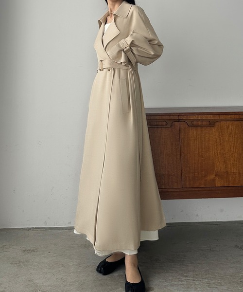 Louere（ルエレ） トレンチコート LARGE ダークベージュ レディース