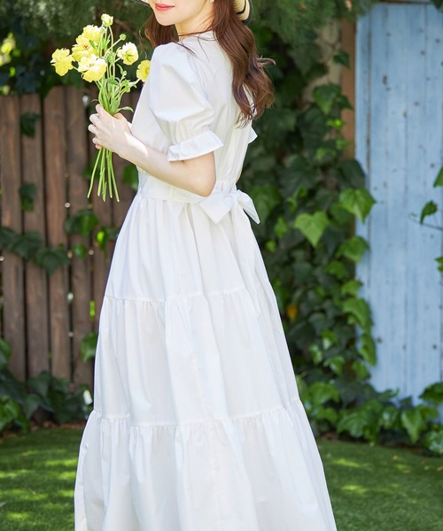「tocco closet」 半袖ワンピース M ブルー レディース_画像3