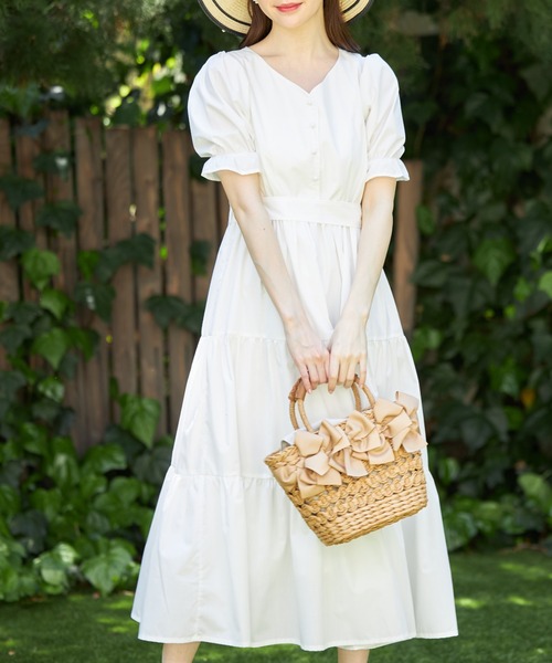 「tocco closet」 半袖ワンピース M ブルー レディース_画像4