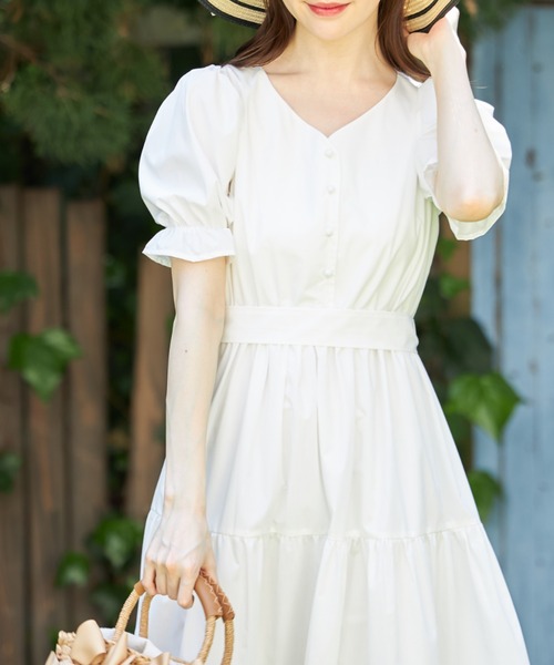 「tocco closet」 半袖ワンピース M ブルー レディース_画像6