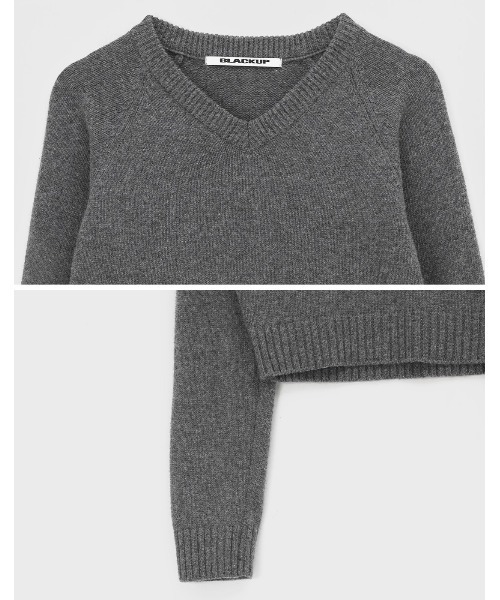 「BLACKUP」 長袖ニット ONESIZE グレー レディース_画像5