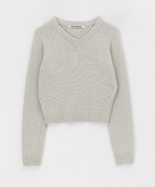 「BLACKUP」 長袖ニット ONESIZE グレー レディース_画像9